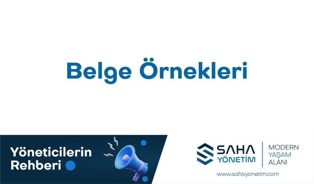 Belge Örnekleri